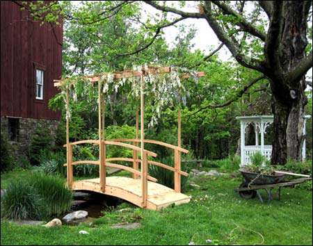 Monets Red Cedar Bridge w/ Flat Wisteria Canopy