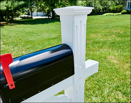 Vinyl Fluted Mailbox Post