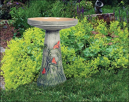 Ceramic Butterfly Meadow Bird Bath