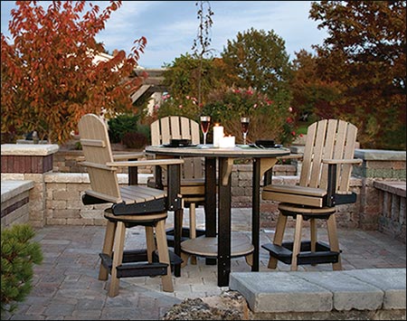 Poly Lumber Swivel Pub Chair