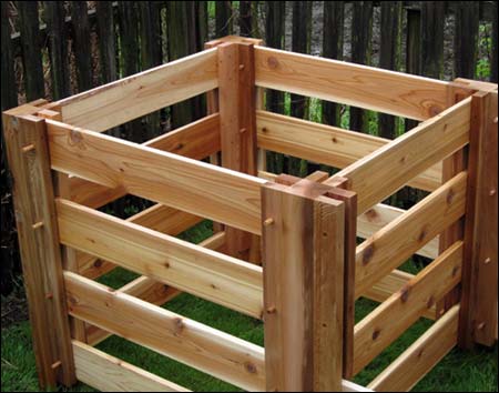 Renoirs Red Cedar 3-Compartment Compost Bin