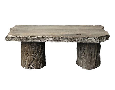 Concrete Memorial Log Bench