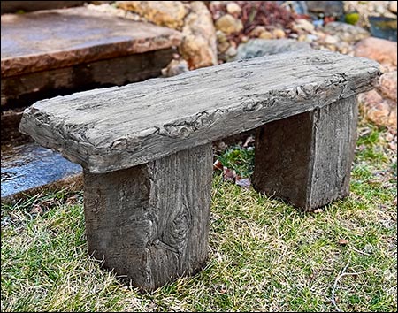 Concrete Distressed Wood Bench