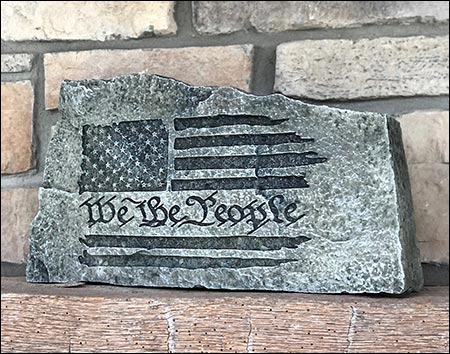 Concrete Old Glory Flag Stone