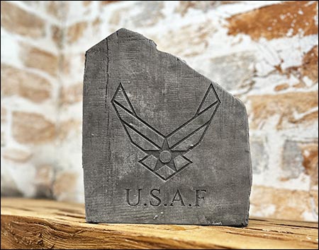 Concrete Air Force Patriotic Stone