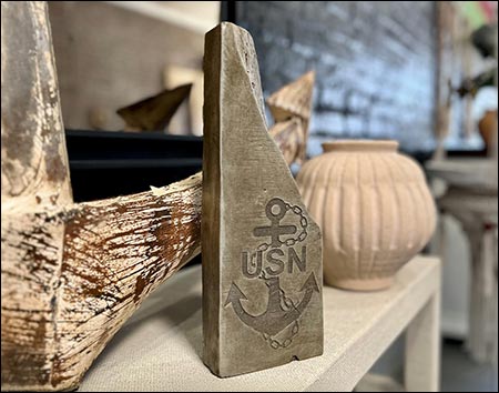 Concrete Navy Patriotic Stone