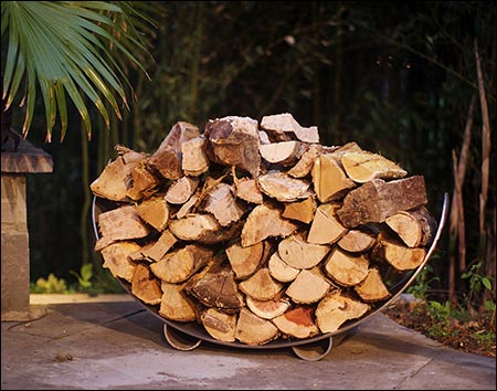 Carbon Steel Crescent Firewood Rack