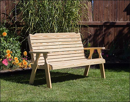 Treated Pine Crossback Garden Bench