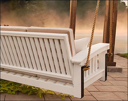 Cypress Mission Lounge Rope Swingbed w/ Sunbrella Cushions