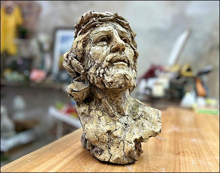 Decorative Crown of Thorns Christ Bust