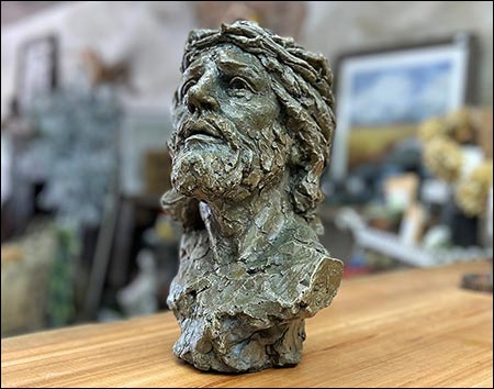 Decorative Crown of Thorns Christ Bust