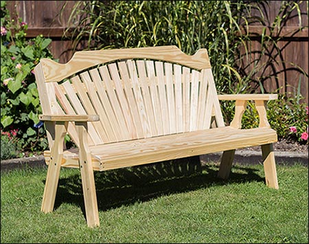 Treated Pine Fanback Garden Bench