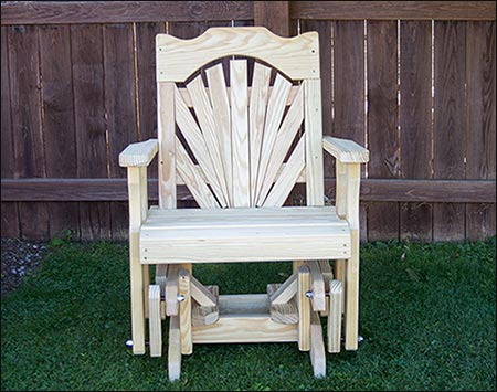 Treated Pine Fanback Glider Chair