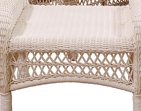 Wicker Sands Ottoman w/ Cushion
