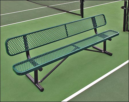 Perforated Standard Garden Bench w/Back