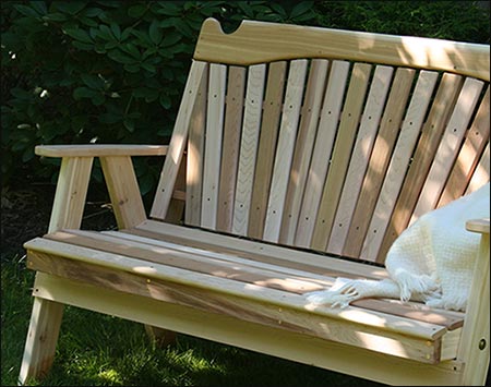 Red Cedar Classic Fanback Garden Bench