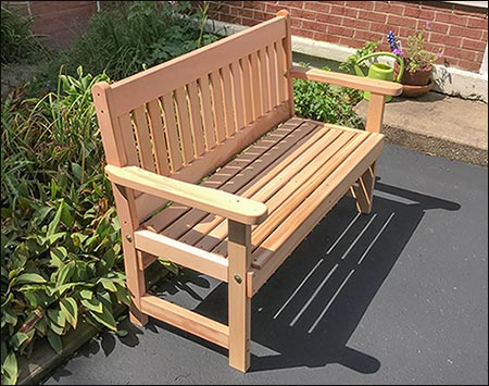 Red Cedar English Garden Bench