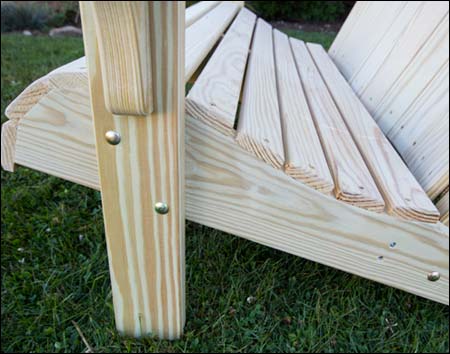 Treated Pine Low Curveback Garden Bench