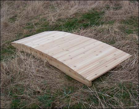 Red Cedar Crescent Moon Plank Bridge