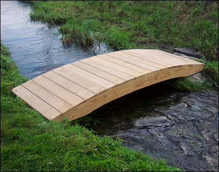 Treated Pine Fiore Plank Garden Bridge