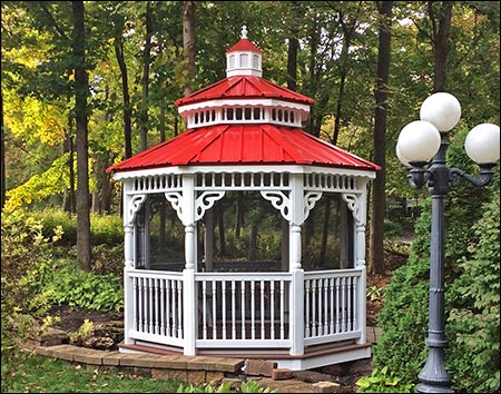 Vinyl Double Roof Octagon Gazebos