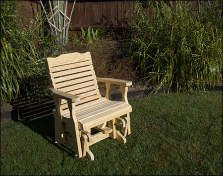 Treated Pine Crossback Glider Chair