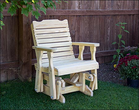 Treated Pine Crossback Glider Chair