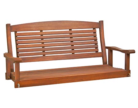 Red Grandis 4 Slat Back Porch Swing