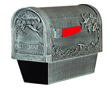 Aluminum Hummingbird Curbside Mailbox with Newspaper Tube