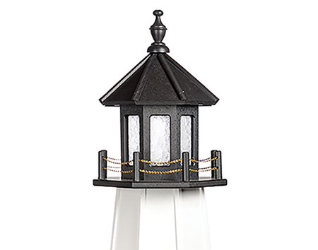 Poly Lumber/Wooden Hybrid Cape Cod Lighthouse Replica with Base