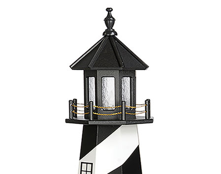 Poly Lumber/Wooden Hybrid Cape Hatteras Lighthouse Replica with Base