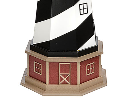 Poly Lumber/Wooden Hybrid Cape Hatteras Lighthouse Replica with Base