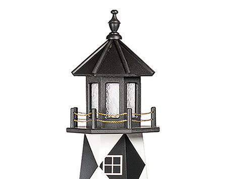 Poly Lumber/Wooden Hybrid Cape Lookout Lighthouse Replica with Base