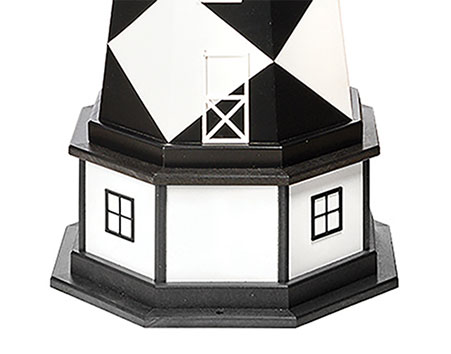 Poly Lumber/Wooden Hybrid Cape Lookout Lighthouse Replica with Base