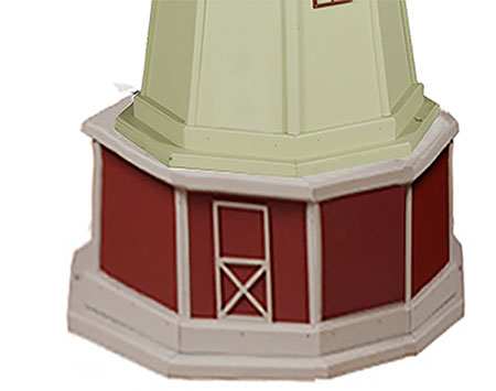 Poly Lumber/Wooden Hybrid Cape May Lighthouse Replica with Base