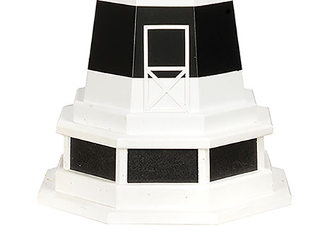 Poly Lumber/Wooden Hybrid Fire Island Lighthouse Replica with Base