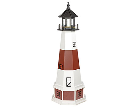 Poly Lumber/Wooden Hybrid Montauk Lighthouse Replica with Base