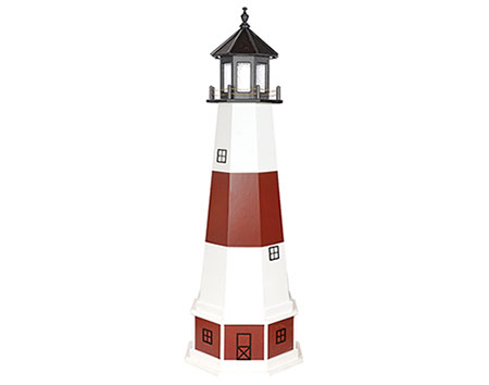 Poly Lumber/Wooden Hybrid Montauk Lighthouse Replica with Base