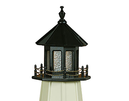 Poly Lumber/Wooden Hybrid Split Rock Lighthouse Replica with Base