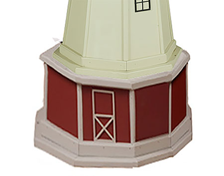 Poly Lumber/Wooden Hybrid Split Rock Lighthouse Replica with Base