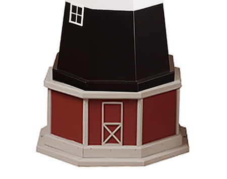 Poly Lumber/Wooden Hybrid Tybee Island Lighthouse Replica with Base