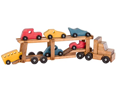 Toy Car Carrier Truck w/ 6 Cars