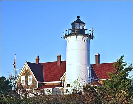 Poly Lumber/Wooden Hybrid Cape Cod Lighthouse Replica with Base