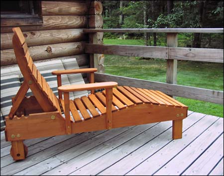 Red Cedar Highback Contoured Chaise Lounge