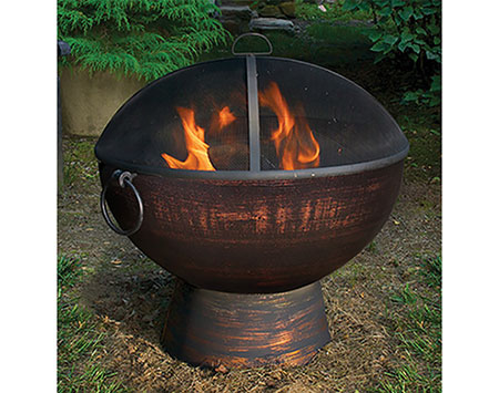 Oversized Fire Bowl with Spark Screen