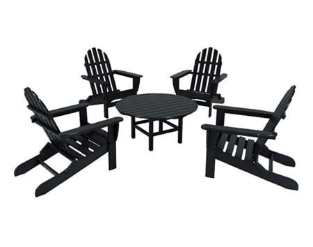 POLYWOOD 5 Pc. Classic Adirondack Conversation Set