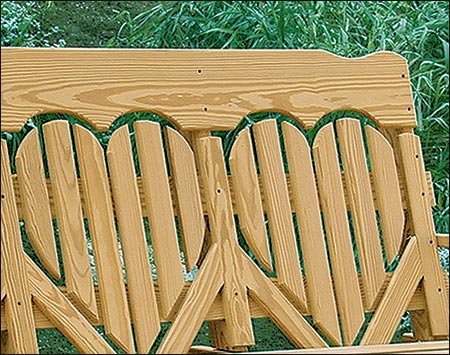 Treated Pine 6 Heart Glider