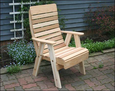High back on sale wooden garden chairs