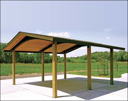Wood Single Roof Savannah (Rectangle) Pavilions