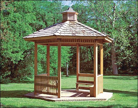 Wood Single Roof Orchard (Hexagon) Pavilions